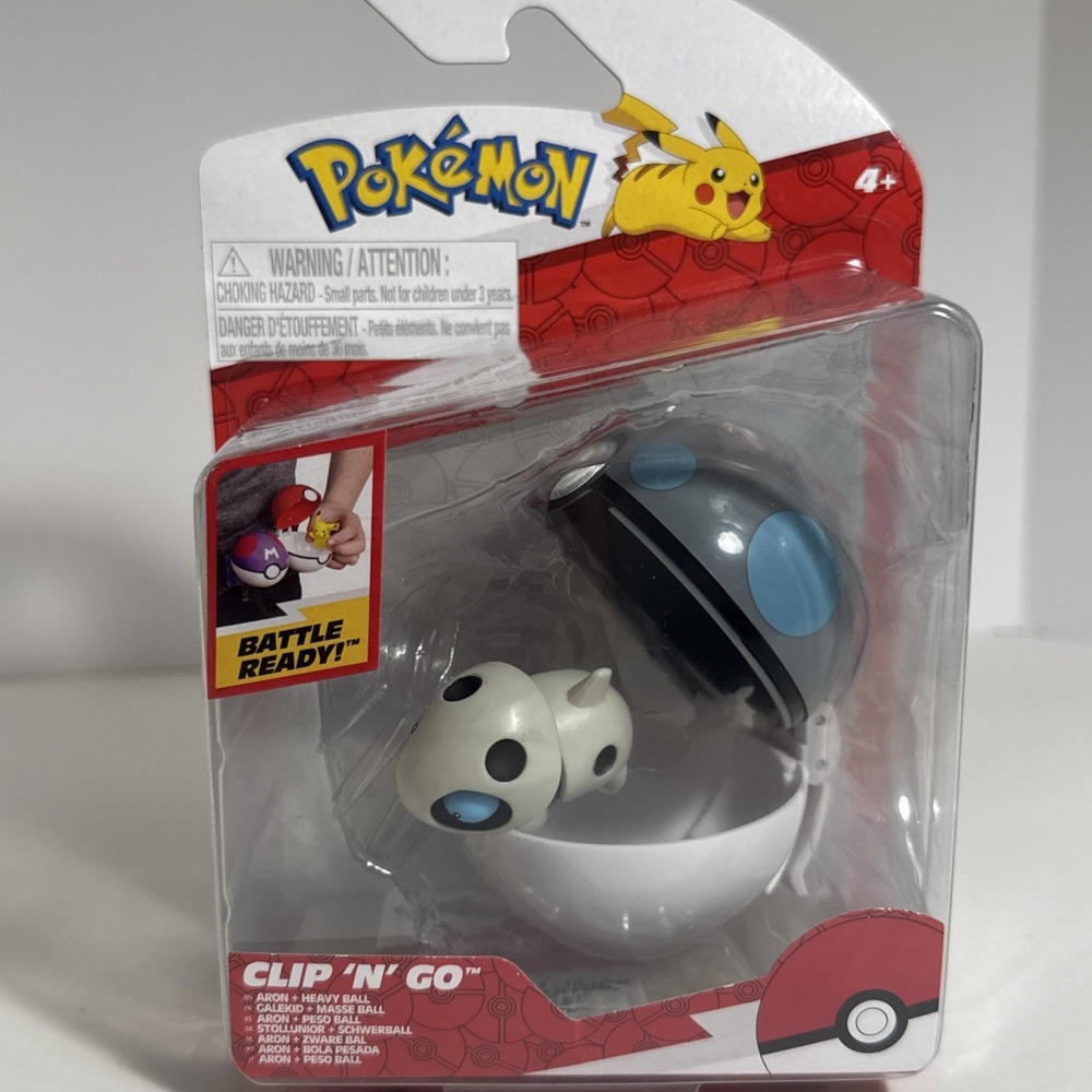 Pokemon‎ Aron with Heavy Ball Clip 'N' Go Figure